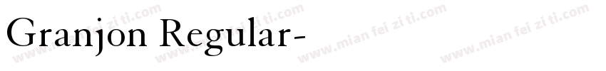 Granjon Regular字体转换